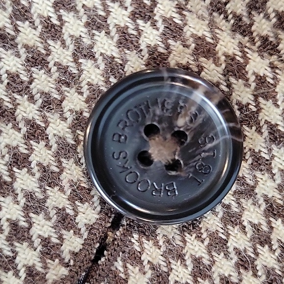 346 Brooks Brothers Herringbone Elbow Patch Wool Blazer Brown - Picture 10 of 11